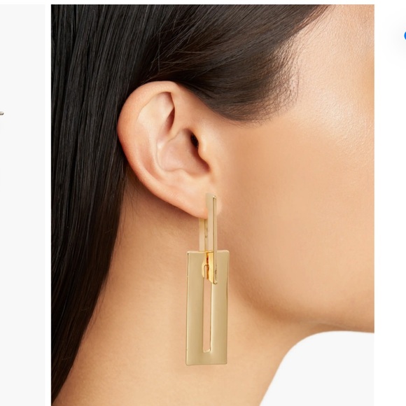 Open Edit Geo Rectangular Drop Earrings - Picture 11 of 11